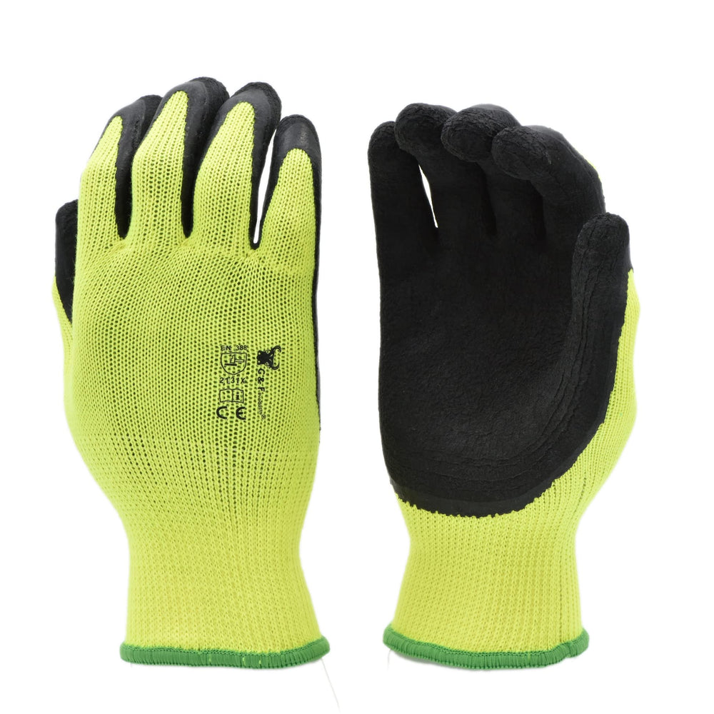 G & F Products Gardening Gloves front view, Green/Black