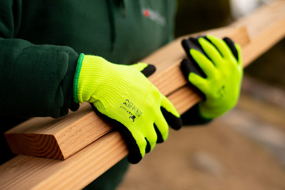 G & F Products Gardening Gloves in use while planting
