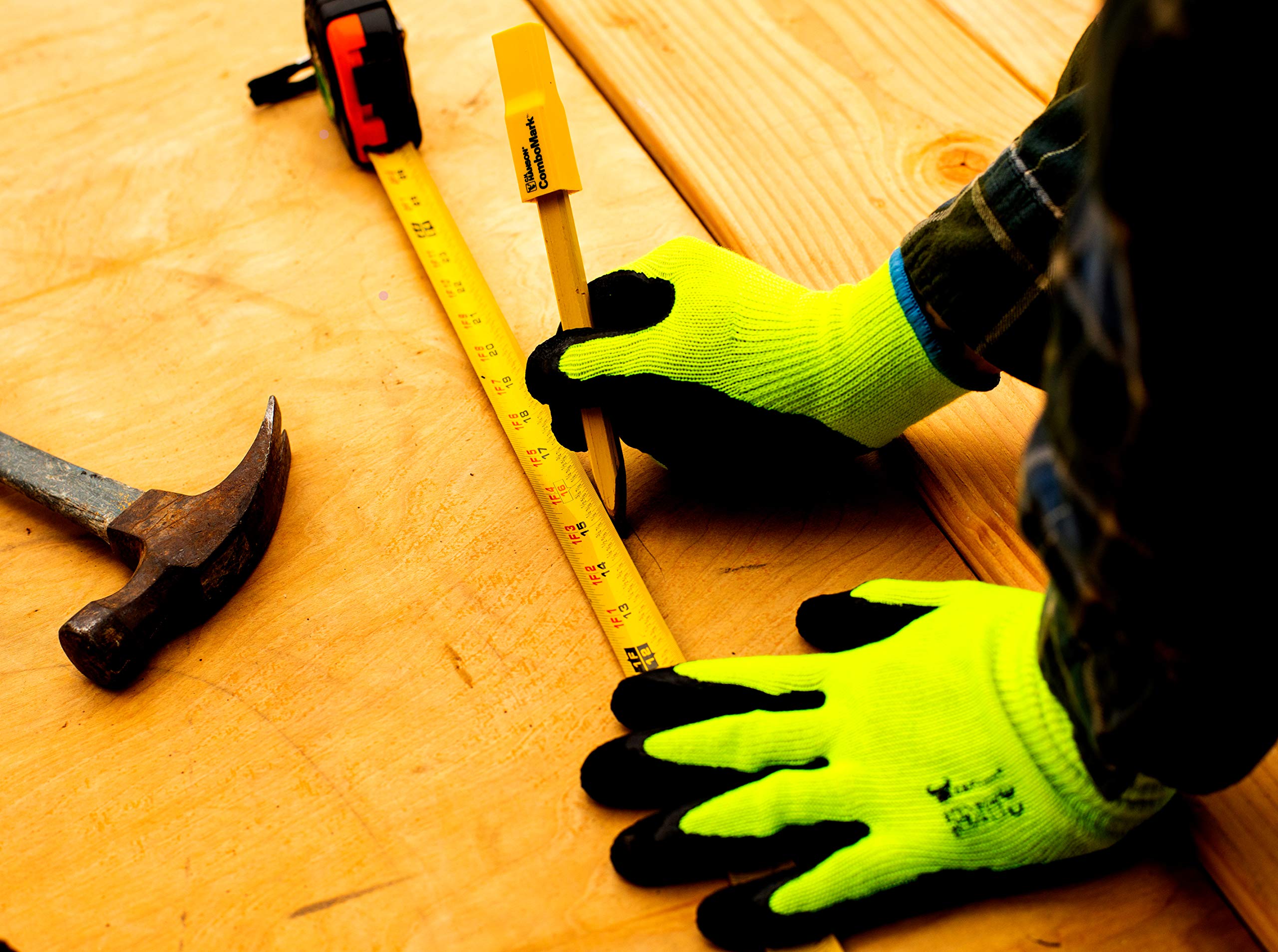 G & F Products Gardening Gloves showing waterproof palm feature