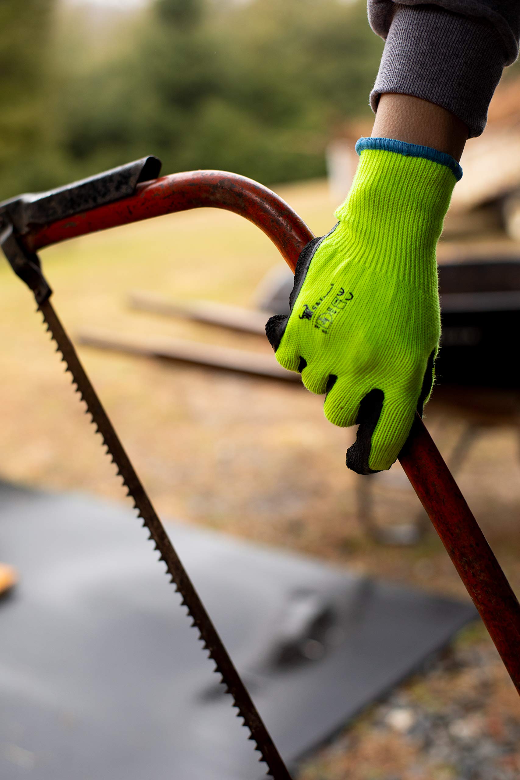 G & F Products Gardening Gloves side view, large size