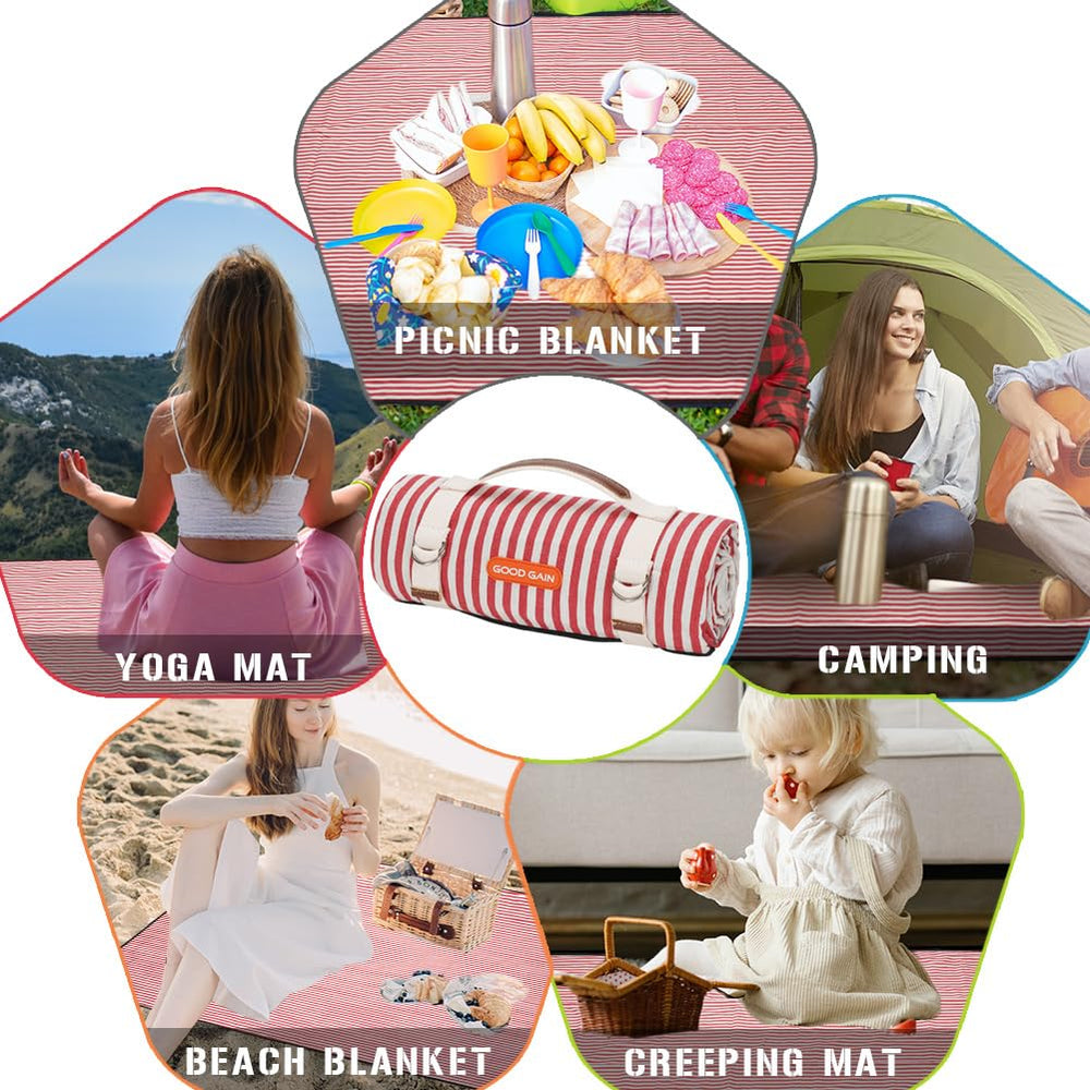 G GOOD GAIN Picnic Blanket compact size for easy carrying