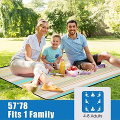 G GOOD GAIN Picnic Blanket folded with carry strap