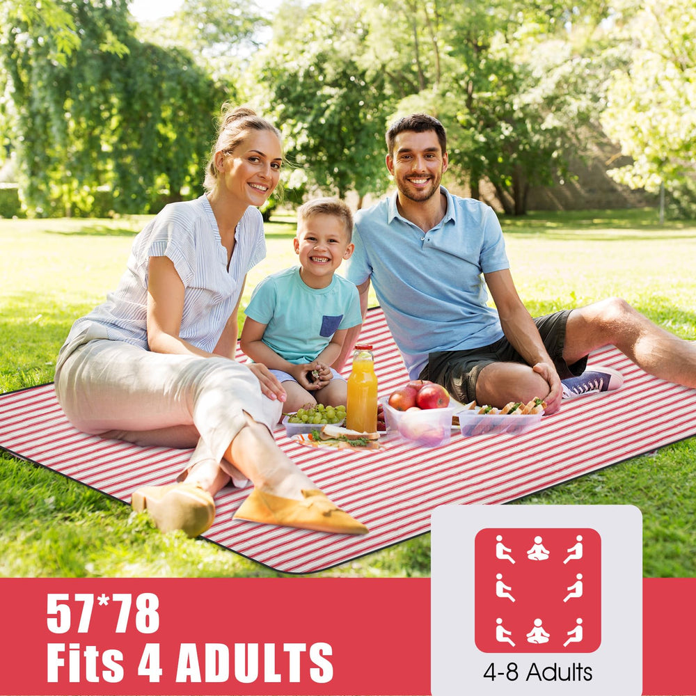 G GOOD GAIN Picnic Blanket folded with straps