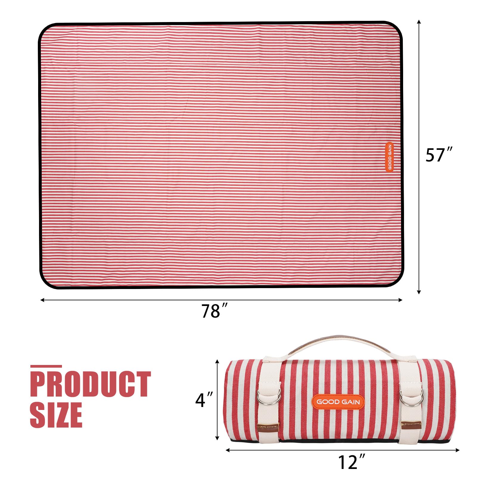G GOOD GAIN Picnic Blanket in outdoor setting