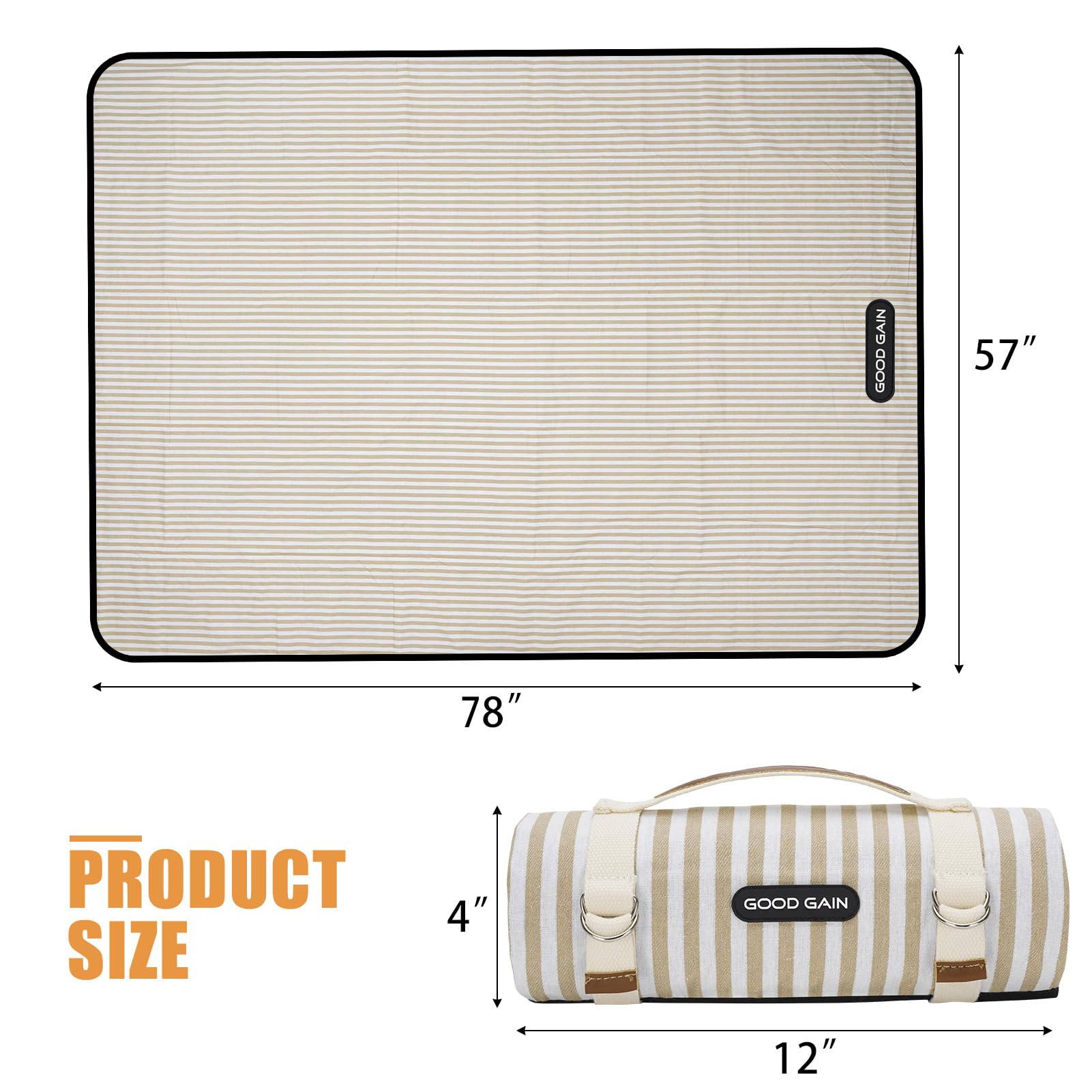 G GOOD GAIN Picnic Blanket in outdoor setting