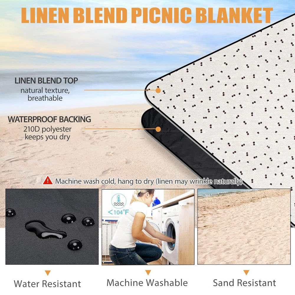 G GOOD GAIN picnic blanket rolled up with buckle