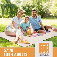 G GOOD GAIN Picnic Outdoor Blanket folded with carry strap