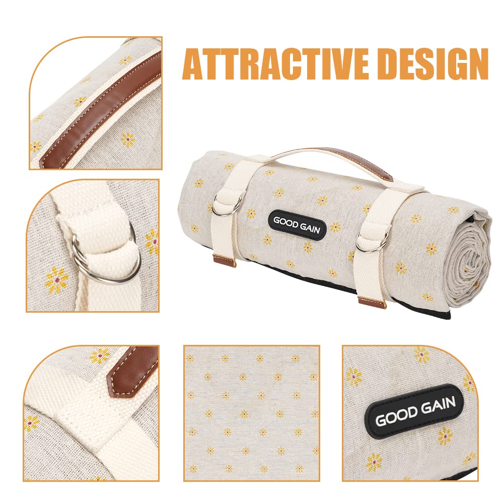 G GOOD GAIN Picnic Outdoor Blanket on grass