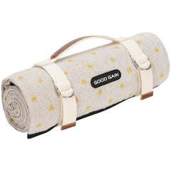 G GOOD GAIN Picnic Outdoor Blanket Yellow Flower front view
