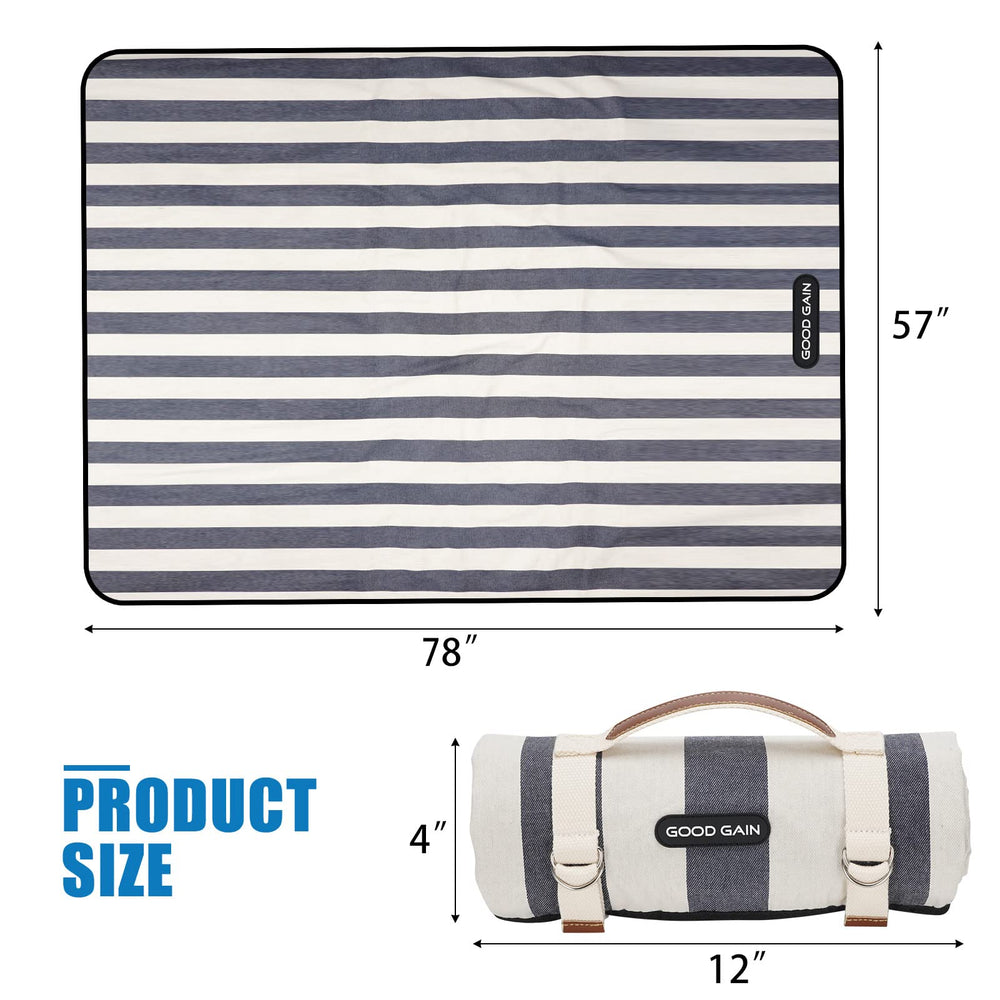 G GOOD GAIN Waterproof Picnic Blanket at the beach