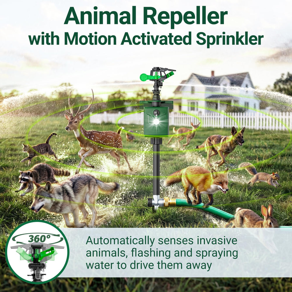 G-Jyuncyou animal repeller in garden setting