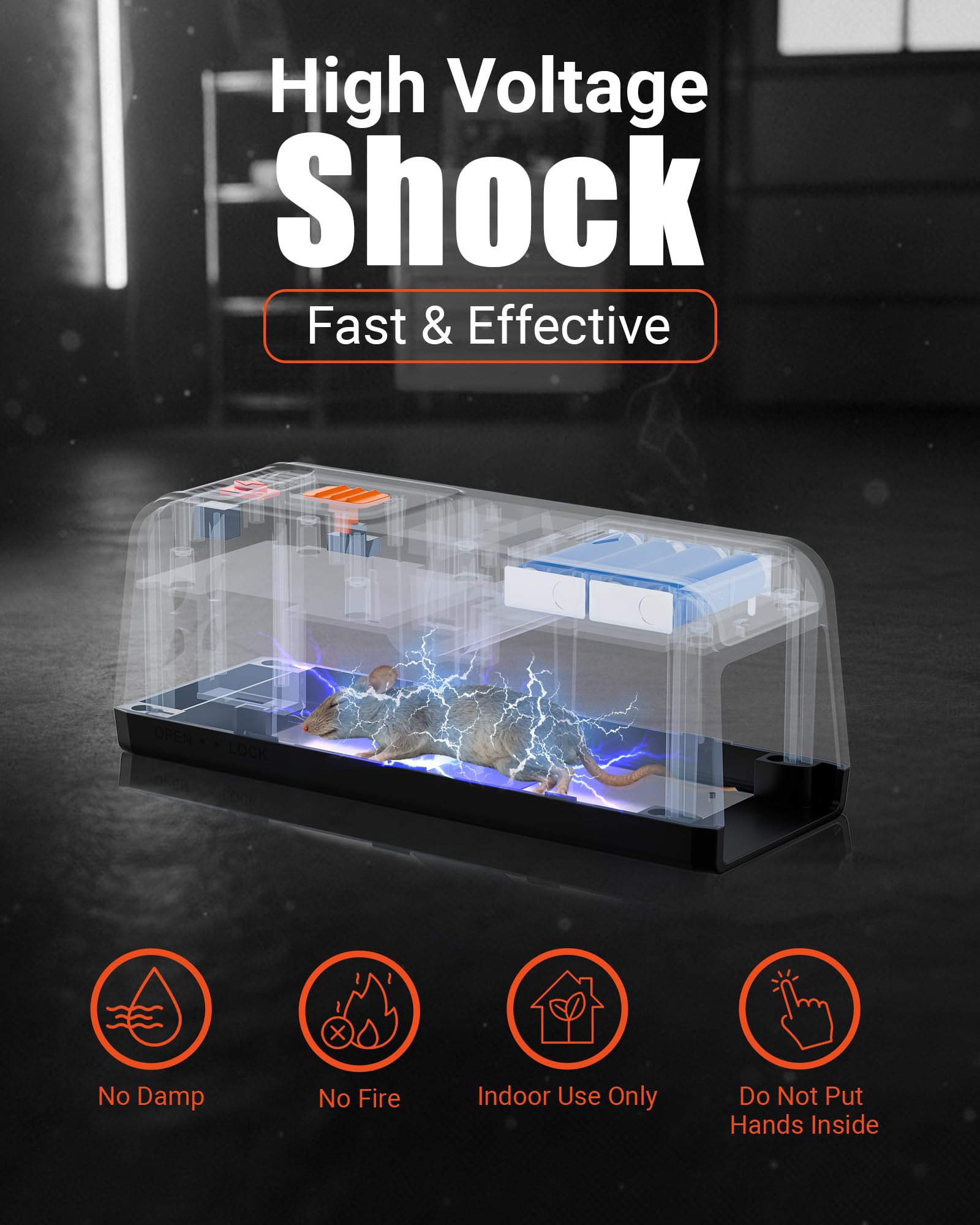 G-Jyuncyou Electric Rat Trap side view with removable tray