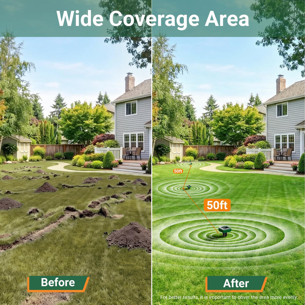 G-Jyuncyou Solar Mole Repellent in Garden Setting
