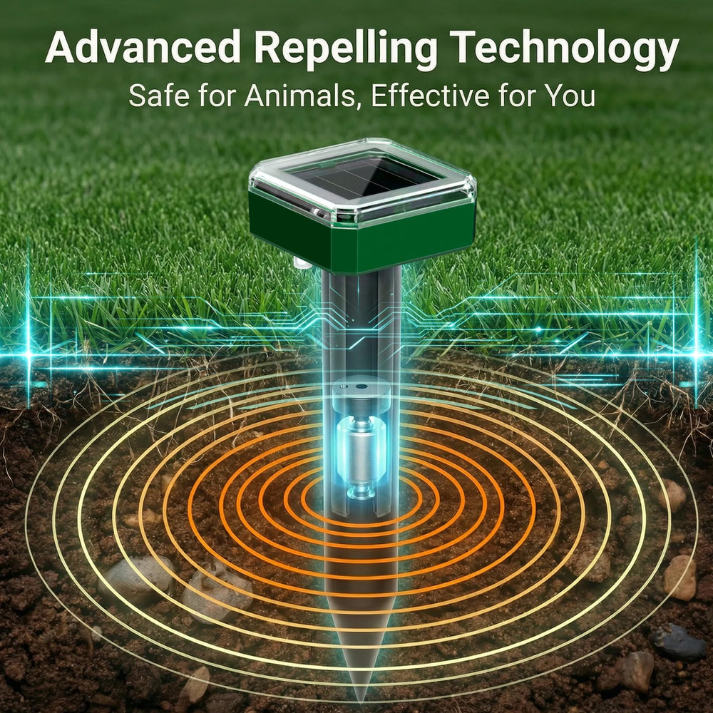 G-Jyuncyou Solar Mole Repellent Stake Side View