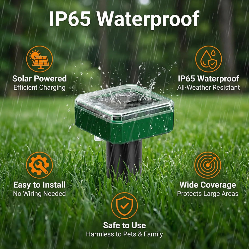 G-Jyuncyou Solar Mole Repellent Stake with Solar Panel