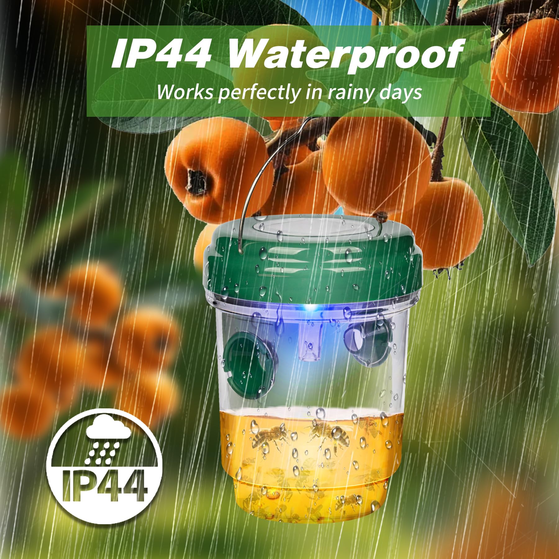 G-Jyuncyou Solar Wasp Trap hanging outdoors
