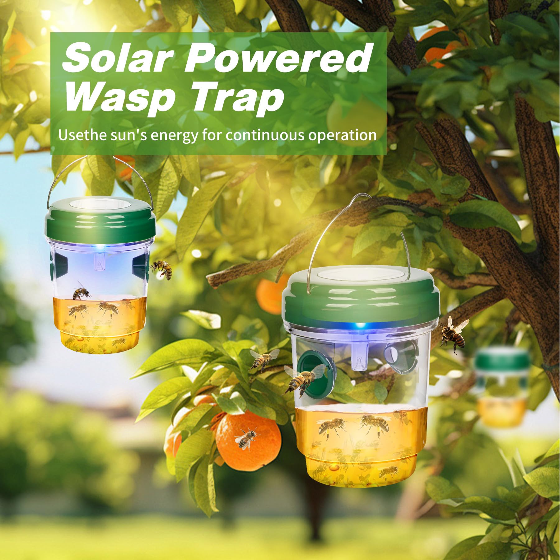 G-Jyuncyou wasp trap showing waterproof design