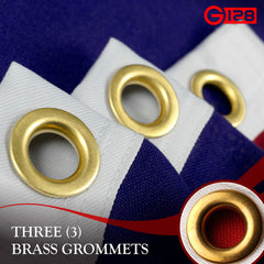 G128 American Flag 5x8 Ft with reinforced stitching and grommets