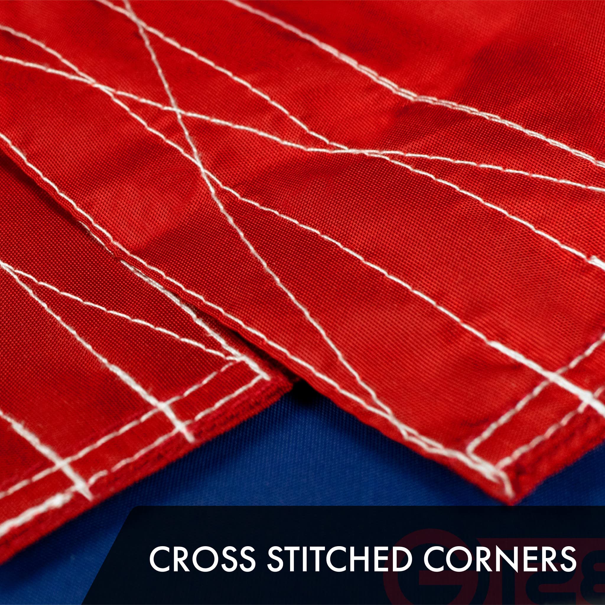 G128 American USA Flag 6x10 FT with double-needle lockstitch detail