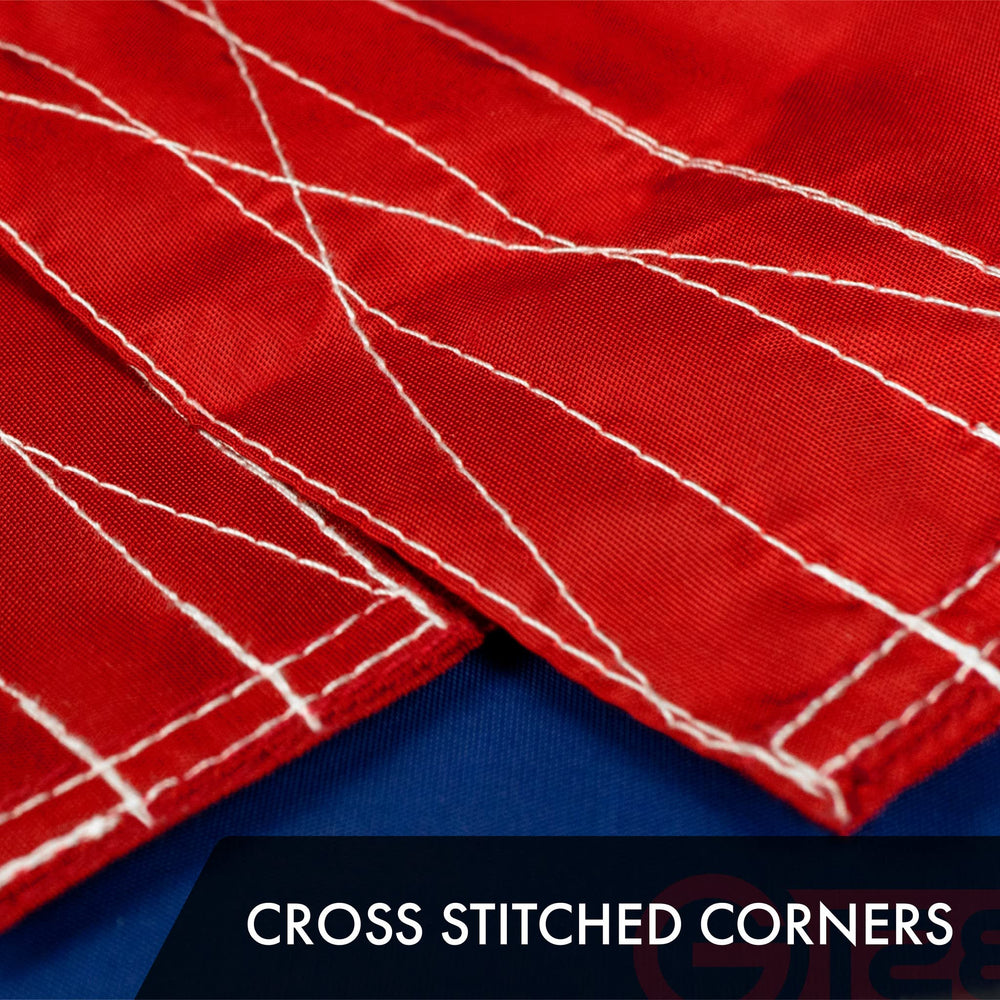 G128 American USA Flag 6x10 FT with double-needle lockstitch detail