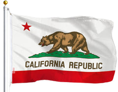 G128 California State Flag 3x5 Ft front view with brass grommets