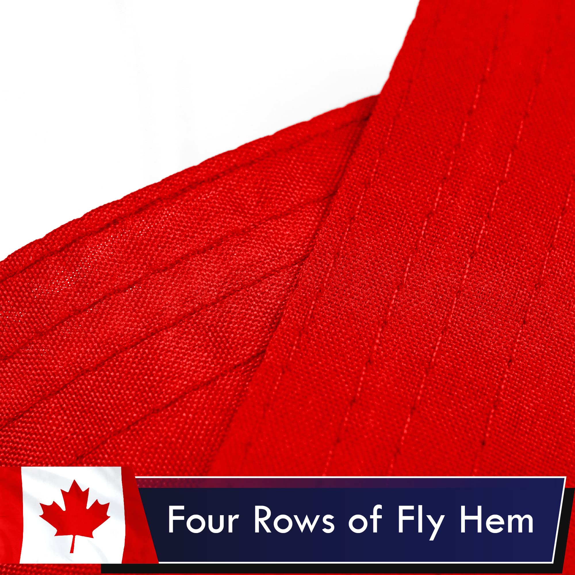 G128 Canada Flag folded showing durable polyester fabric