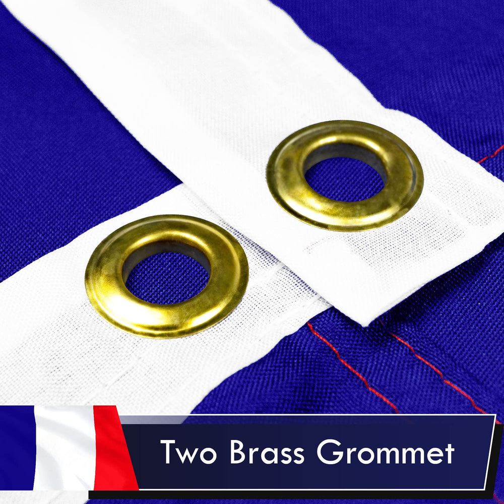 G128 France French Flag side view showing stitching