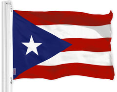 G128 Puerto Rico Flag 3x5 Ft front view with vibrant colours