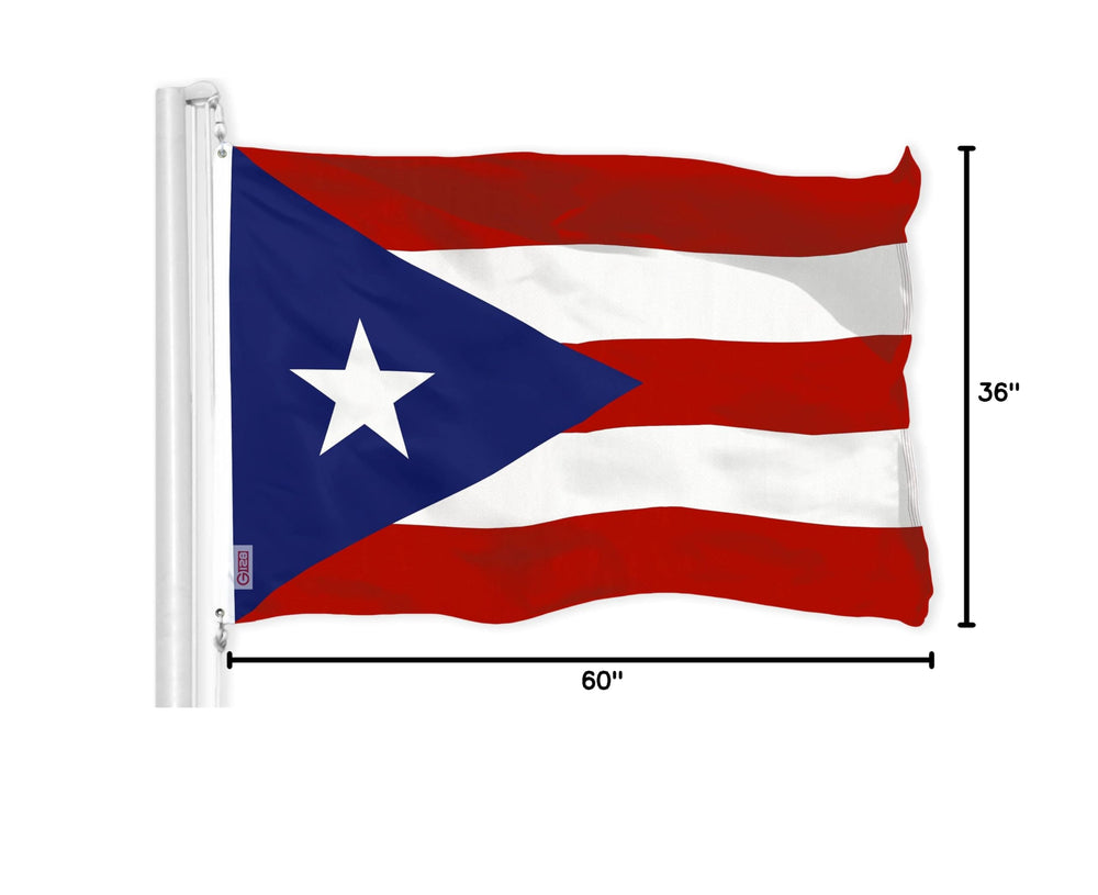 G128 Puerto Rico Flag in packaging with product details
