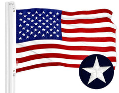 G128 USA Flag 2.5x4 FT front view with embroidered stars
