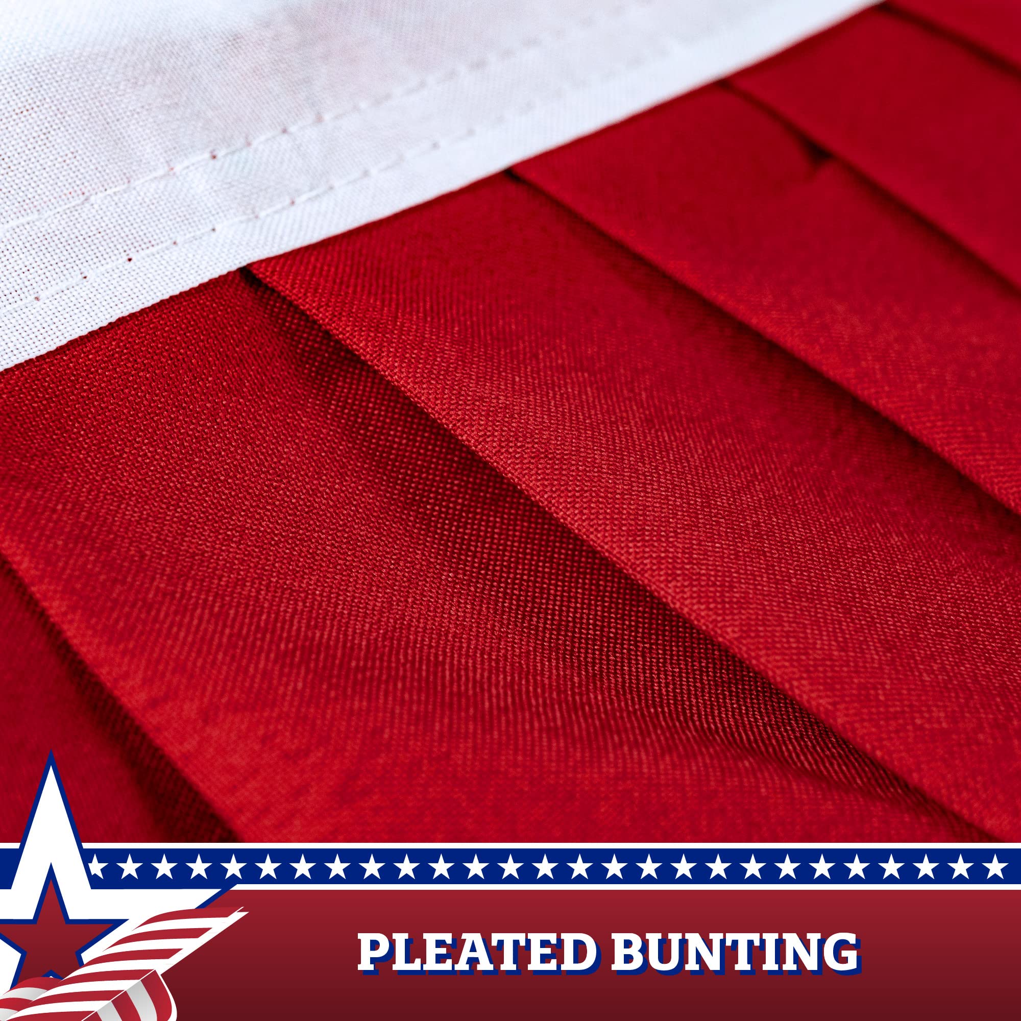 G128 USA Pleated Fan Flag being washed with mild soap