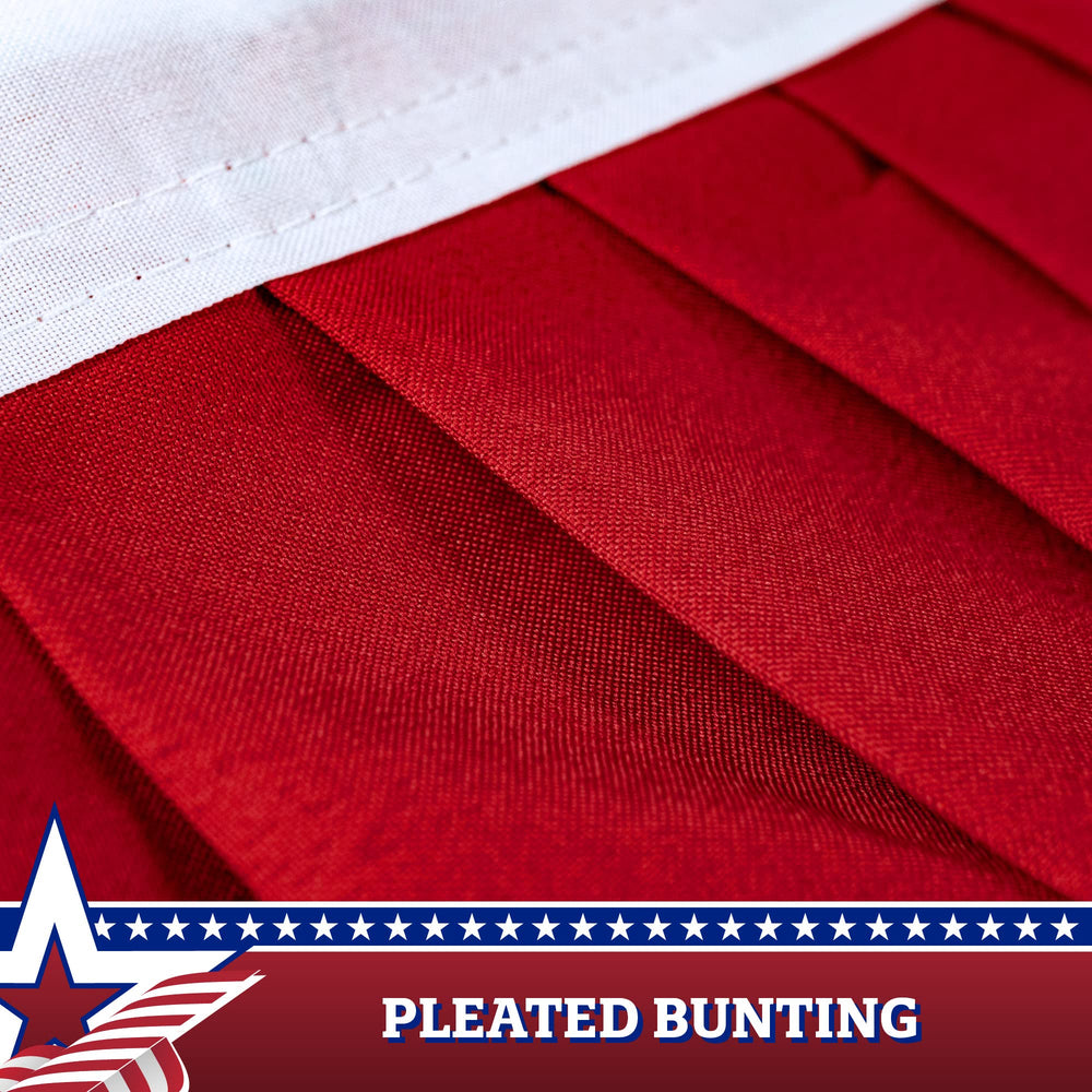 G128 USA Pleated Fan Flag being washed with mild soap