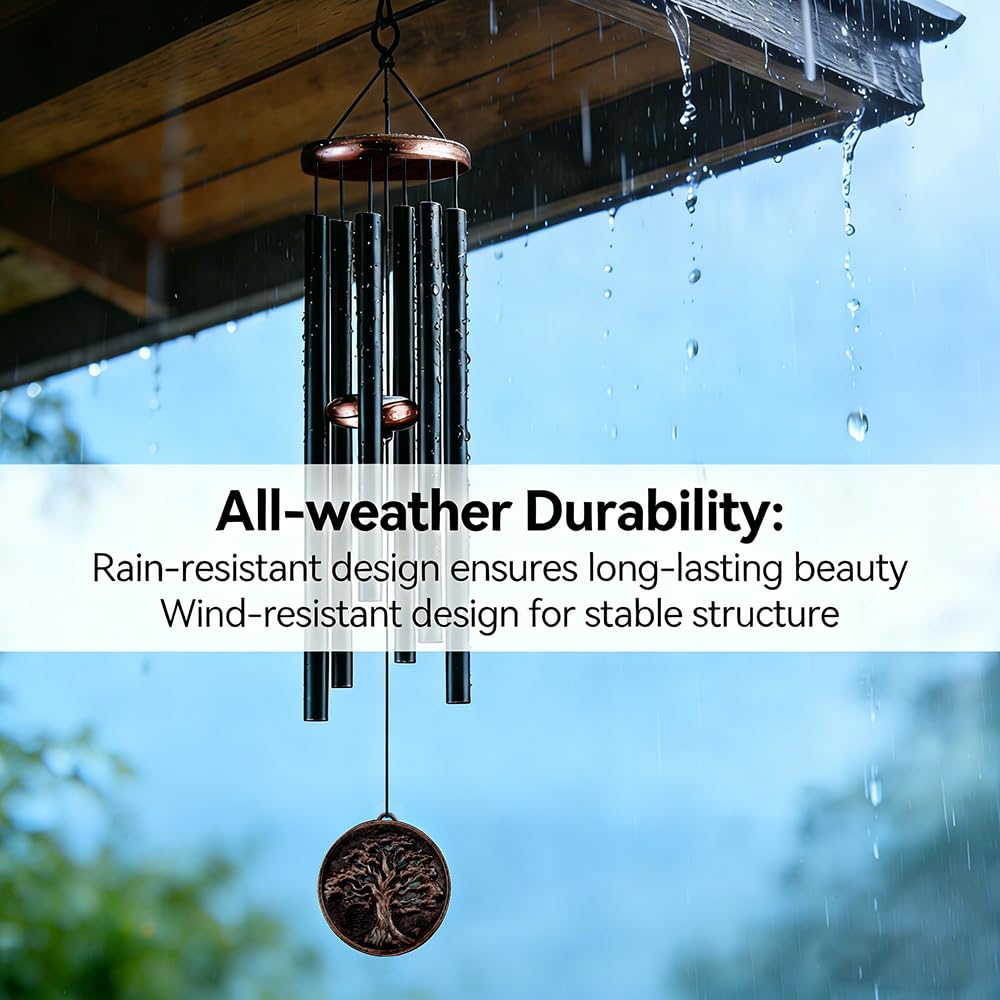 Gabzart wind chime gift box with vintage-style greeting card