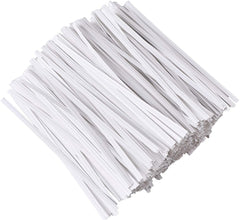 Gadget Beyond 500 reusable white paper twist ties front view