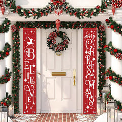 GAGEC Merry Christmas Banner displayed on a porch