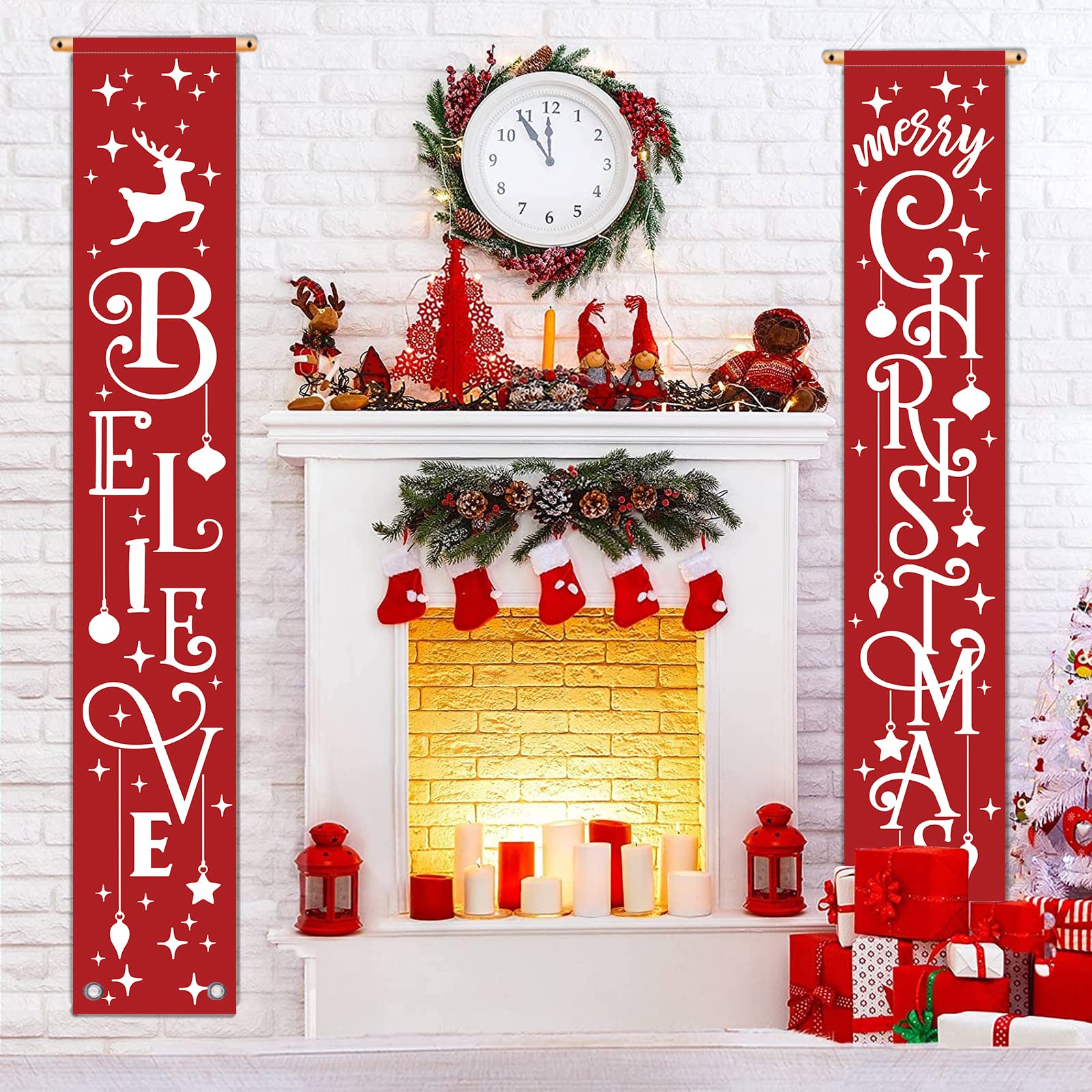 GAGEC Merry Christmas Banner folded with care instructions