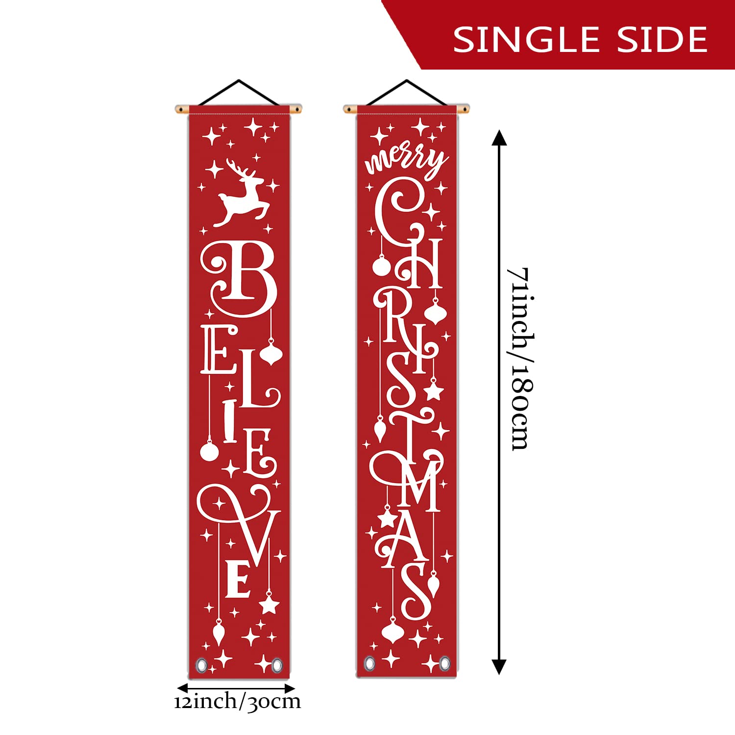 GAGEC Merry Christmas Banner showing vibrant reindeer and star design