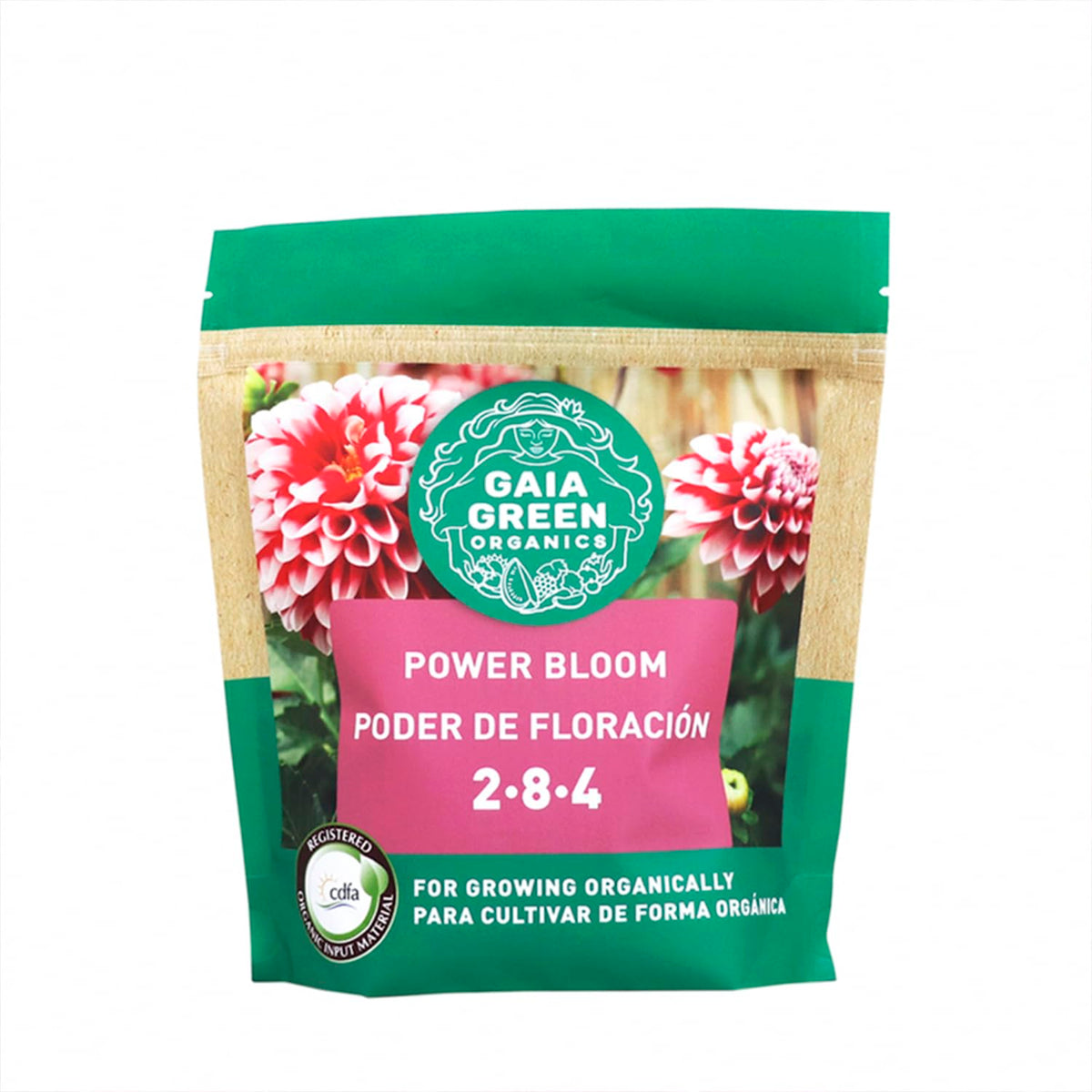 Gaia Green Power Bloom Organic Fertilizer 500 g package front view