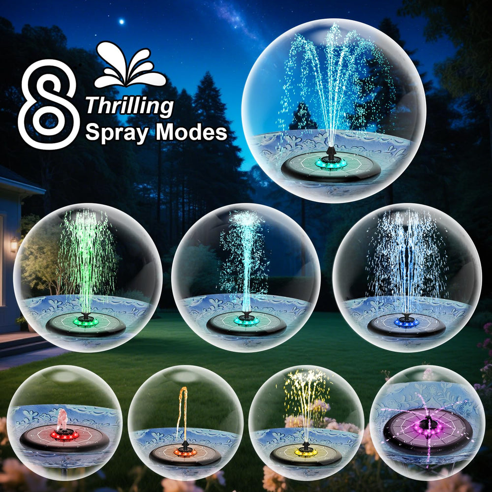 GAIZERL Solar Fountain in outdoor garden setting