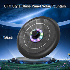 GAIZERL Solar Fountain showcasing interchangeable spray nozzles