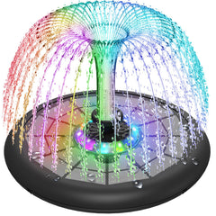 GAIZERL Solar Fountain UFO Style with glass panel front view