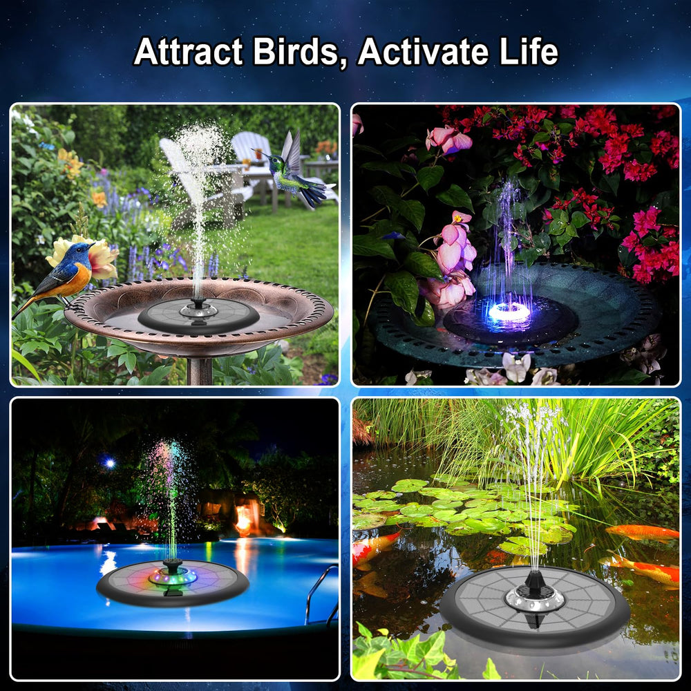 GAIZERL Solar Fountain with 4-arm stabilizer system