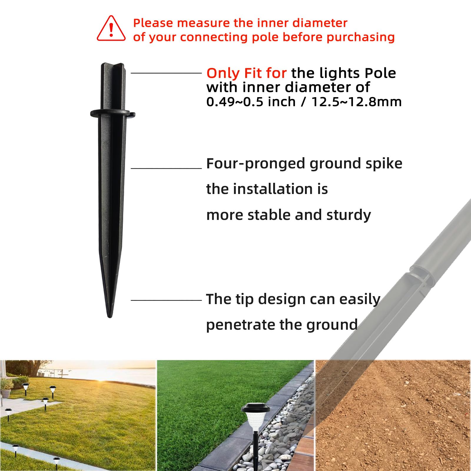 Galavasen solar light stakes installed with solar lights in a garden setting