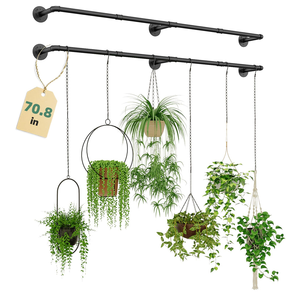 Galood Hanging Planters black metal holders front view