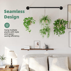 Galood Plant Hanger black metal rod side view