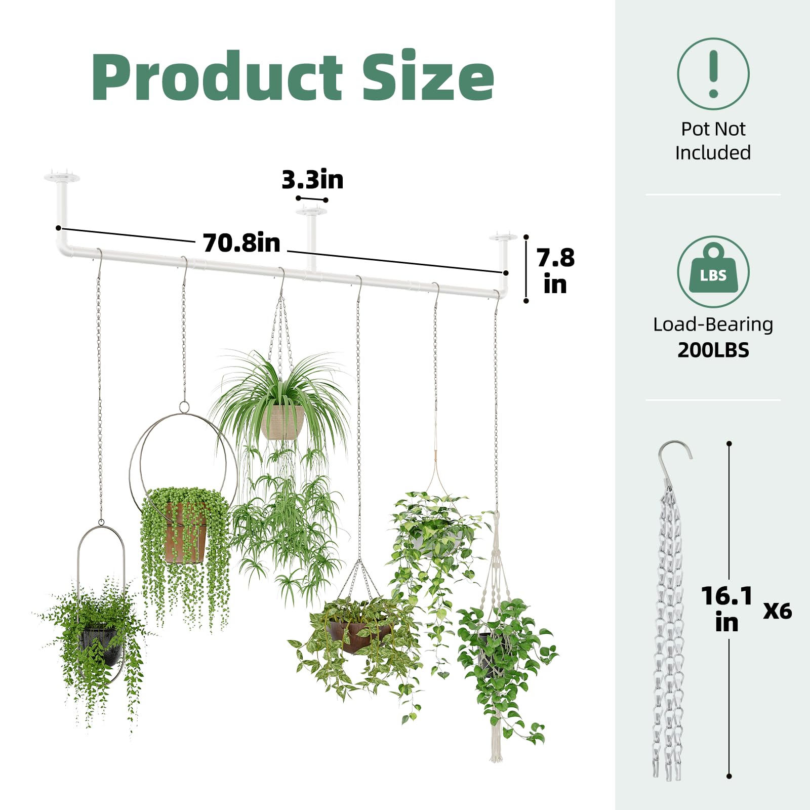 Galood Plant Hanger mounted in a stylish living room setting