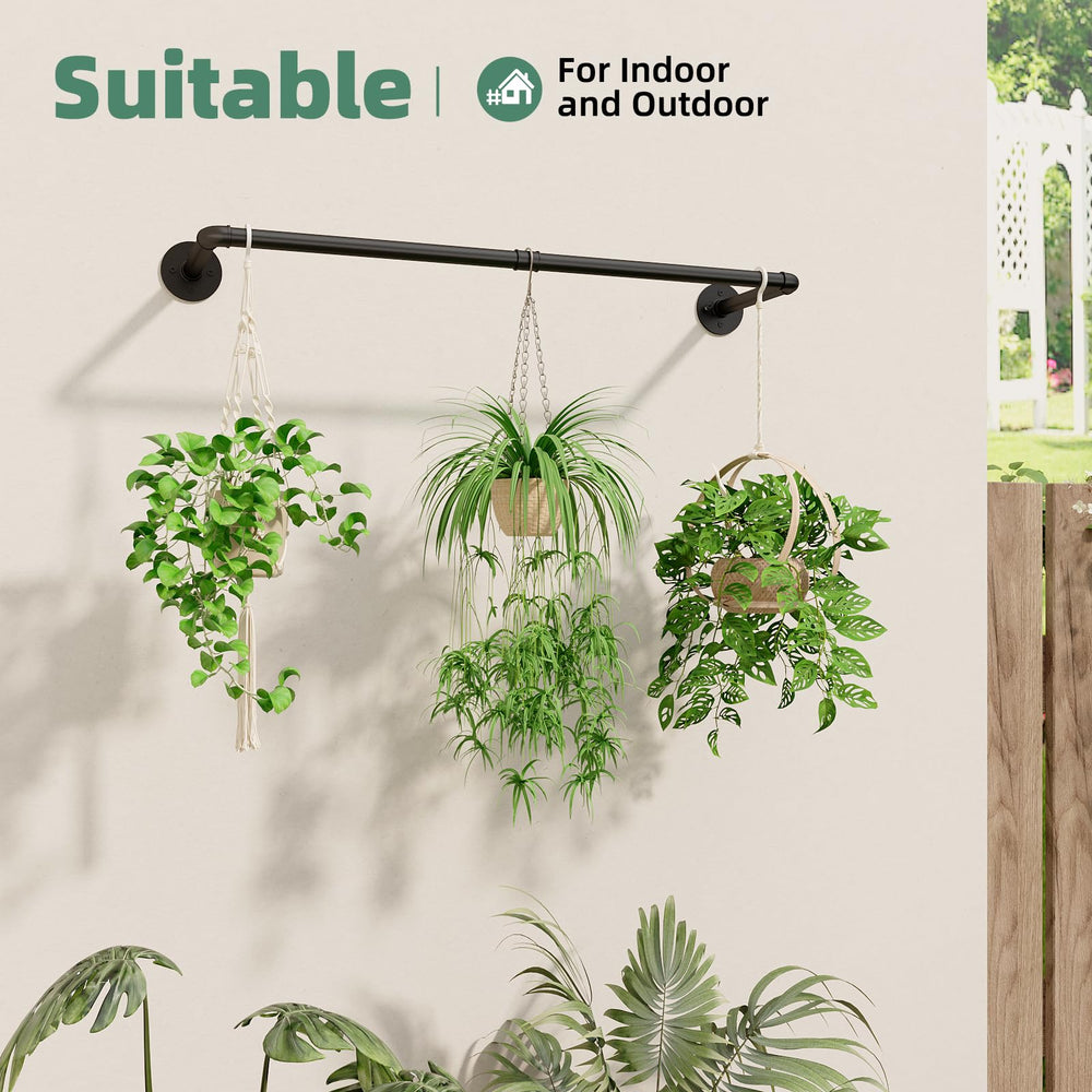 Galood Plant Hanger mounted on a wall with plants