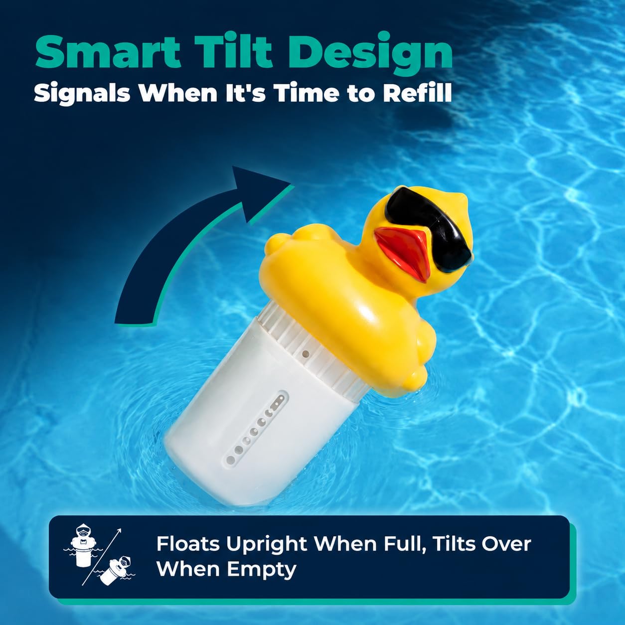 GAME Derby Duck Chlorinator with tilt indicator visible