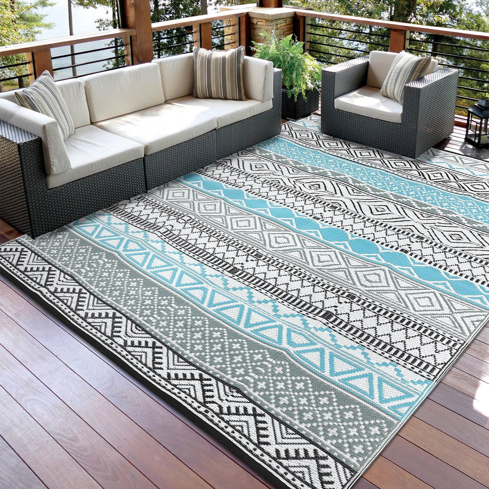 GAOMON Outdoor Rug 9x12 ft easy to clean with a damp cloth