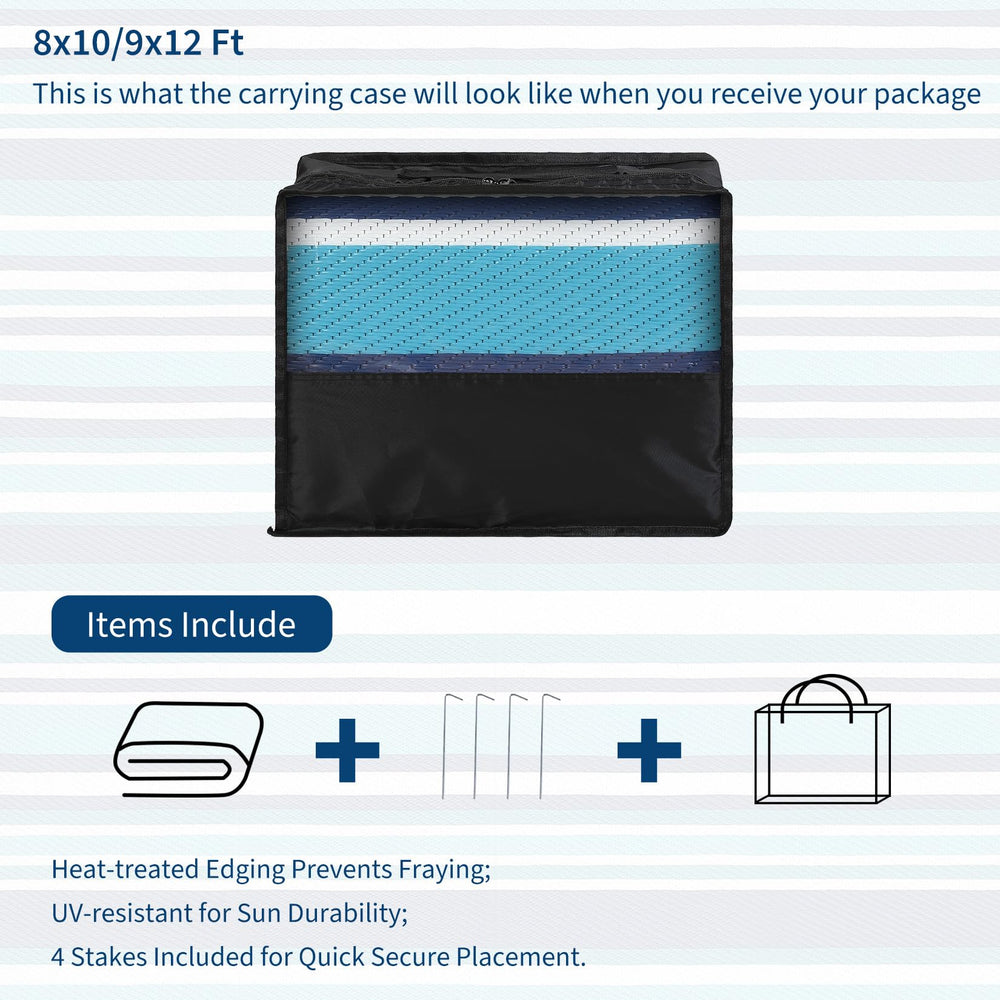 GAOMON outdoor rug rolled up in carry bag